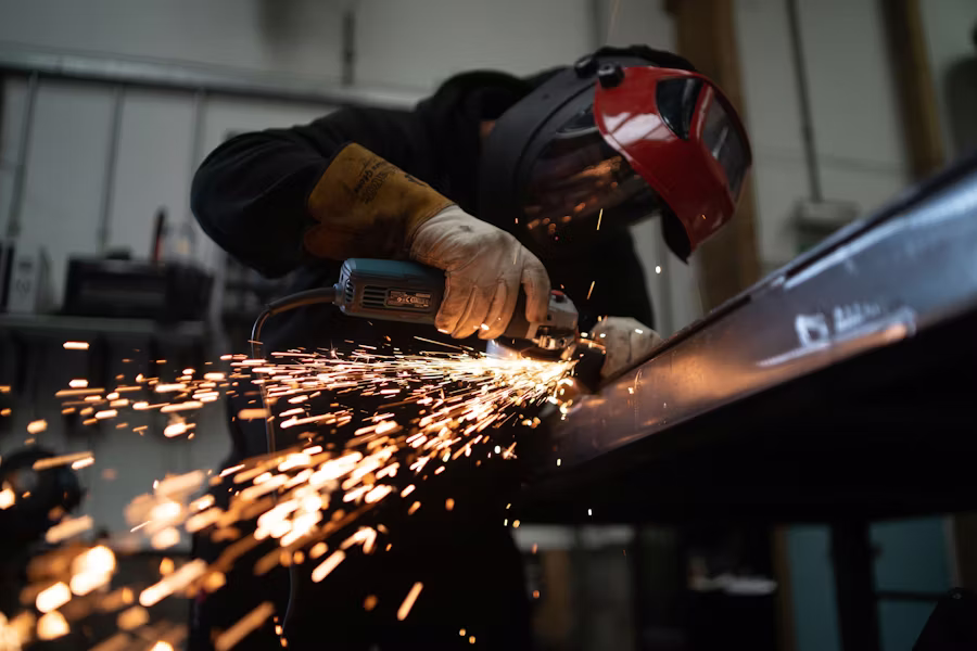 Precision engineering workshop with CNC and fabrication equipment